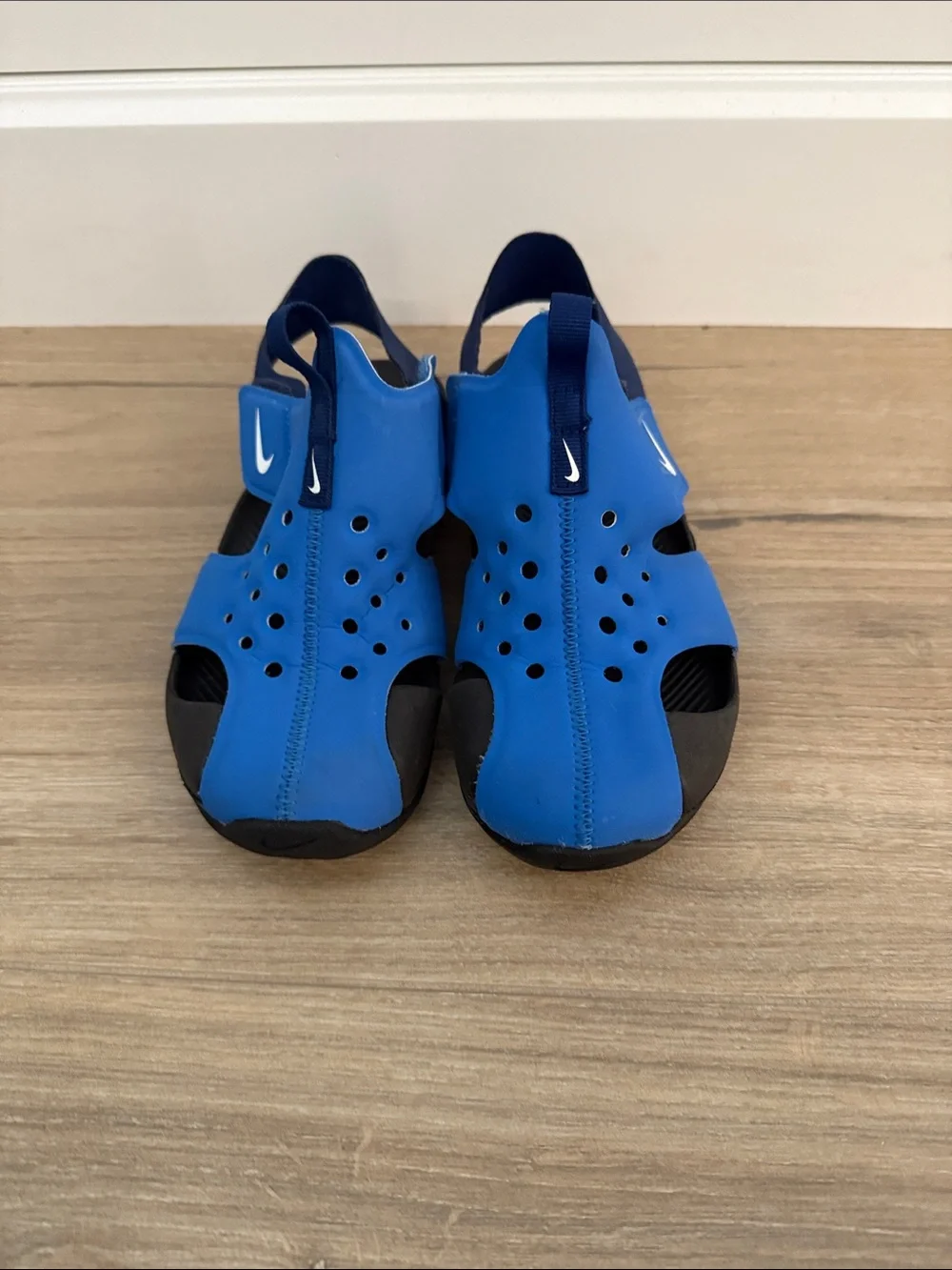 Nike Sunray Blue and Black Kids Water Sandals